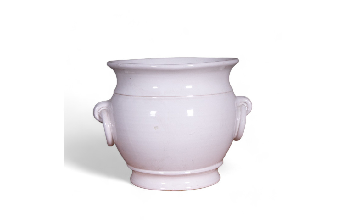 White ceramic container vase