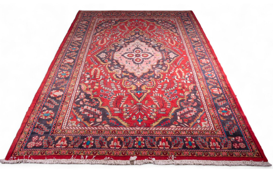 Rectangular Persian carpet in pure wool