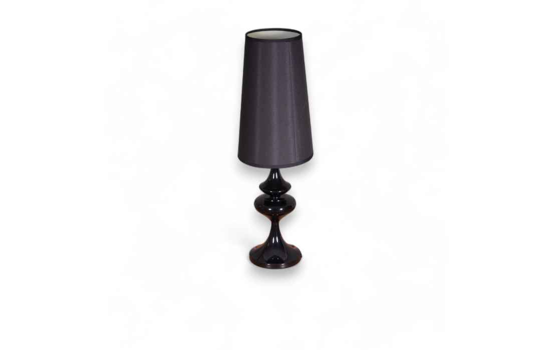 Lámpara de mesa negra brillante