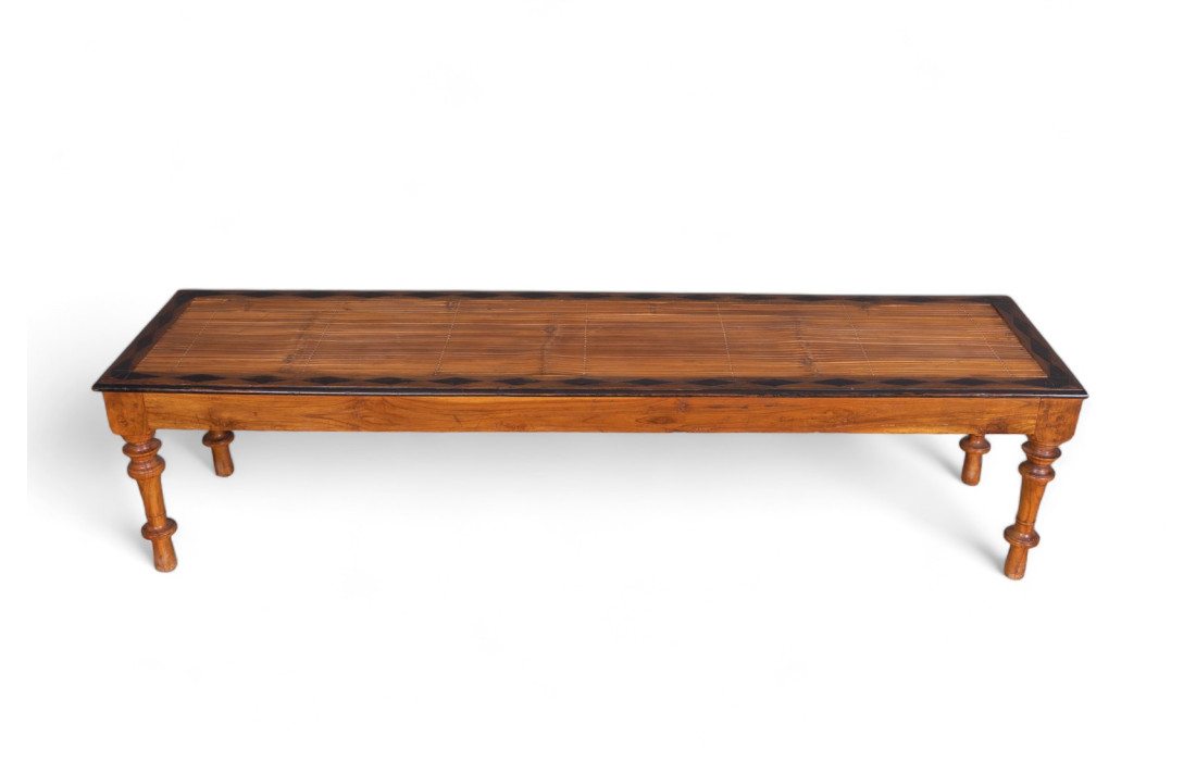 Oriental bench in solid wood