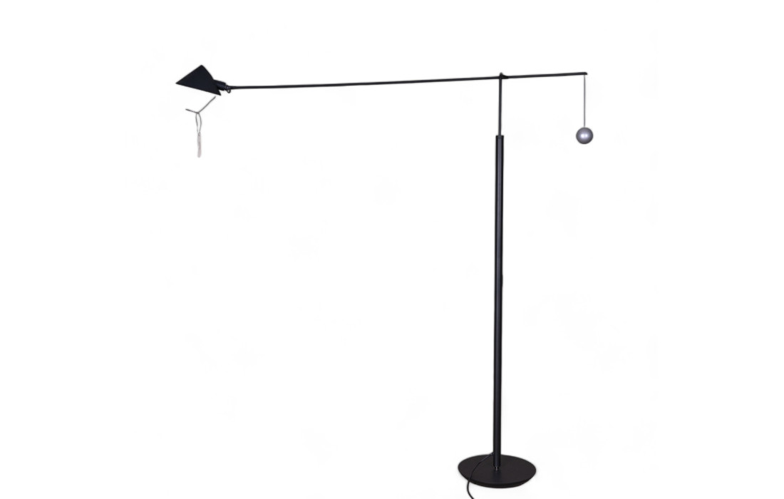 Nestore floor lamp by Artemide with counterweight by Carlo Forcolini