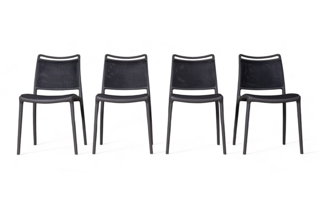 Set di 4 sedie in policarbonato