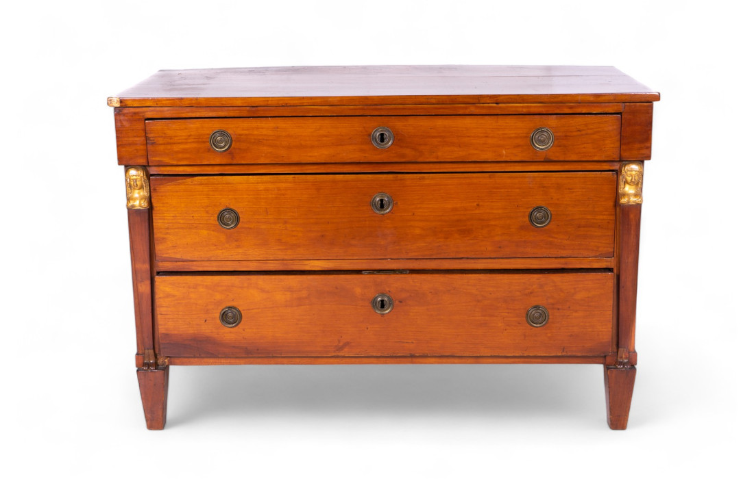 19th century solid wood chest of drawers
