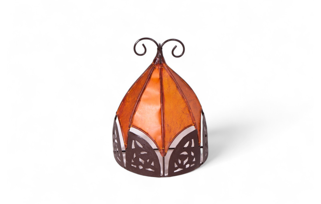 Oriental étnica cabra lámpara de cuero bereber hierro forjado decoración vintage