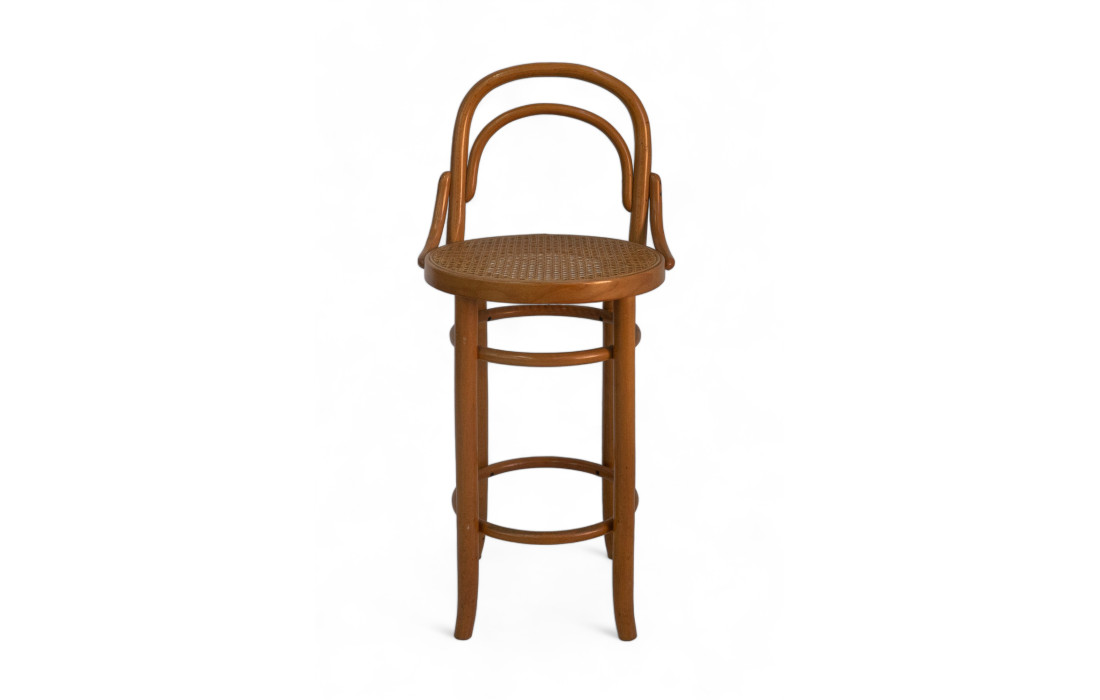 Wooden stool, Vienna straw seat